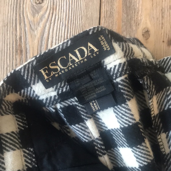 Vintage Escada Wool Gingham Shorts - Picture 6 of 12